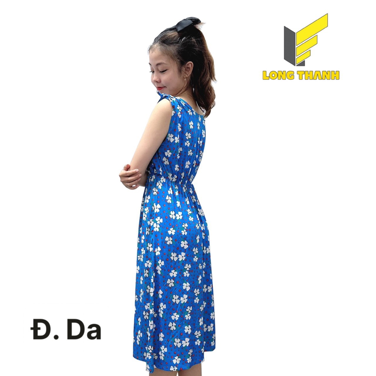 Đầm Nữ - Thun Hoa Lạnh, Có Giãn 4 Chiều, Không Nhăn, Không Xù - Long Thanh Sport