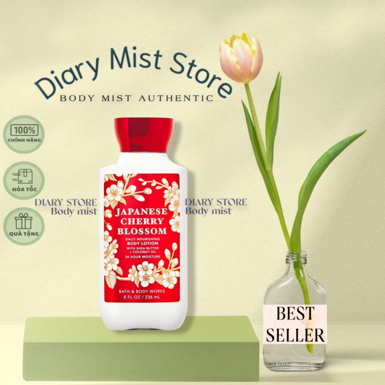 𝐃𝐢𝐚𝐫𝐲𝐦𝐢𝐬𝐭.𝐬𝐭𝐨𝐫𝐞 Sữa dưỡng thể Bath & Body Works Japanese Cherry Blossom 236ml