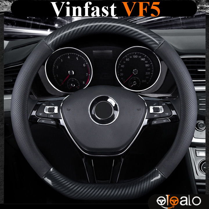 Bọc vô lăng volang chữ D cut xe Vinfast VF5 cao cấp - OTOALO