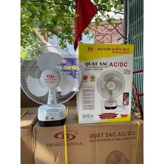 Quạt tích điện honjianda 2 bình ac quy