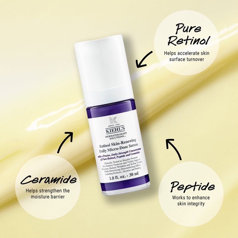 Serum dưỡng Kiehls Micro-Dose Anti-Aging Retinol Serum with Ceramides and Peptide