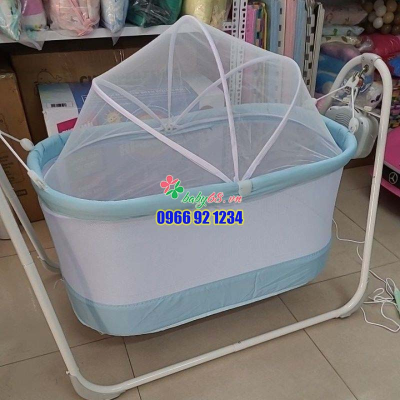 Nôi điện tự động cho bé cao cấp Autoru Z2 mẫu mới gấp gọn, dùng được khi mất điện