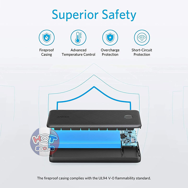Pin sạc dự phòng sạc nhanh Anker PowerCore Slim 10000 mah PD A1244 chính hãng - Hàng Nhập Khẩu