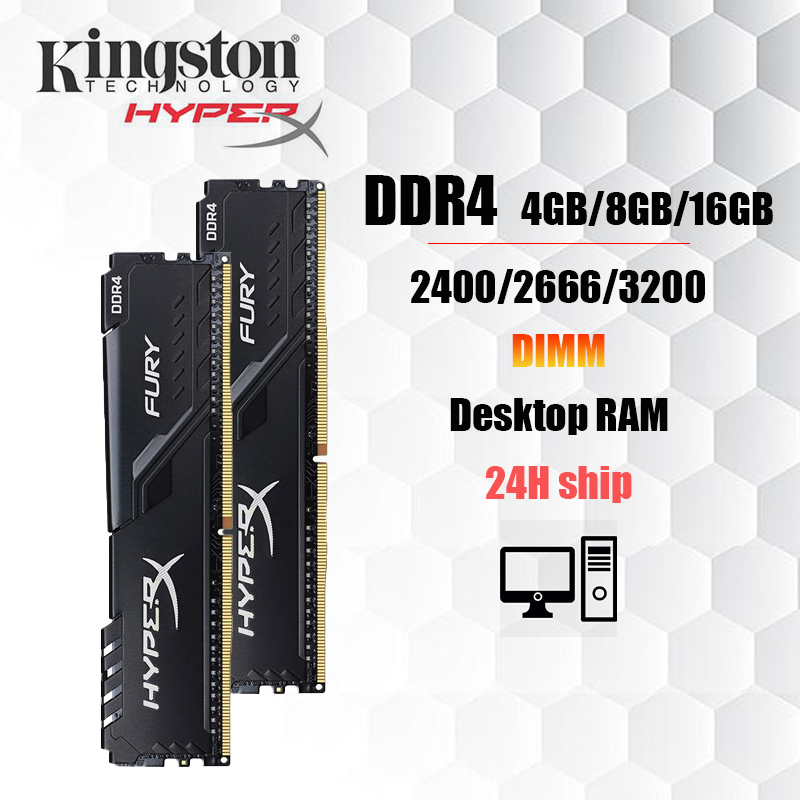 【Ship hàng tận nơi 24H】NEW Kingston Hyperx 4gb/8GB/16GB 2400/2666/3200MHZ Desktop RAM  DDR4  memory for PC | BigBuy360 - bigbuy360.vn