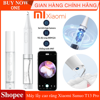 Máy lấy cao răng Xiaomi Sunuo T13 Pro, đánh bay vôi răng và vết ố bằng sóng siêu âm, chống nước IPX7, có camera nội soi