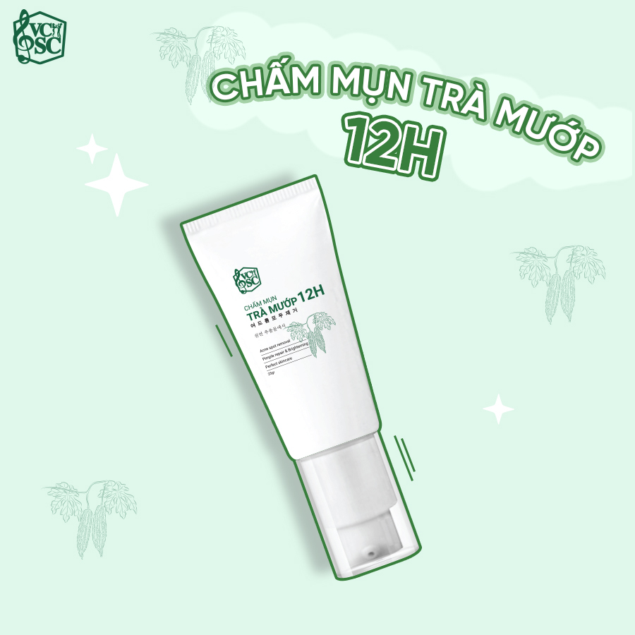 Chấm Mụn Trà Mướp 12h VCSC - Gom còi mụn, mờ thâm