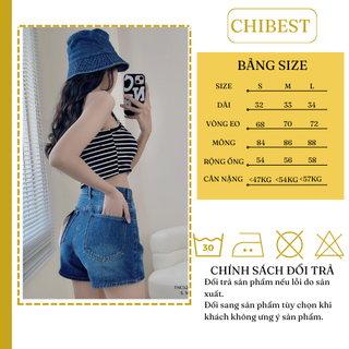 Quần short jean basic đơn giãn dễ phối đồ CHIBEST TNC52