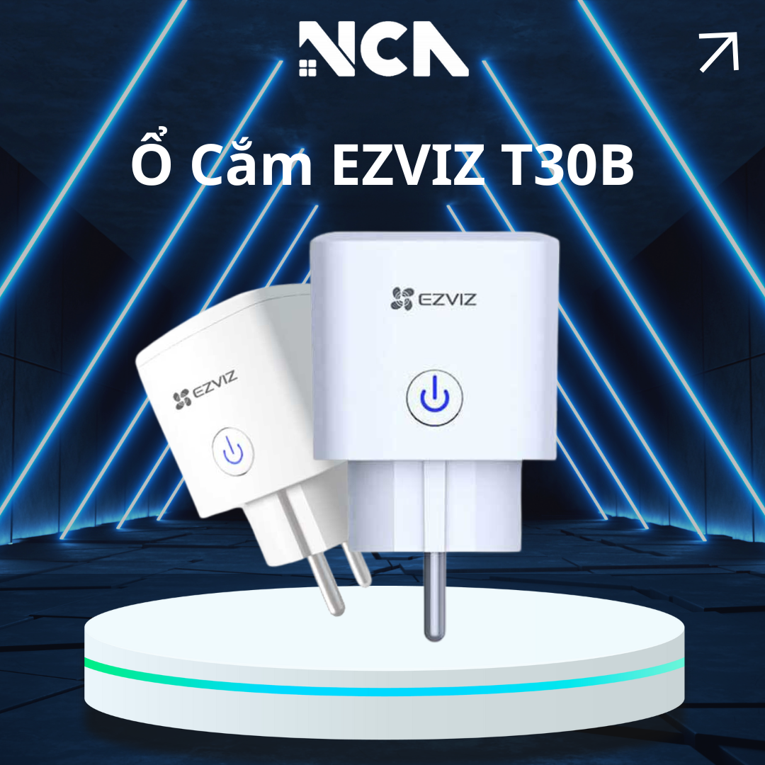 Ổ Cắm Thông Minh EZVIZ T30B - Bật/Tắt Qua Điện Thoại, Chống Giật, Đo Điện Năng Tiêu Thụ