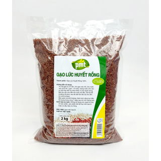 Gạo lức huyết rồng gói 2kg - phú minh tâm - xuất xứ : việt nam