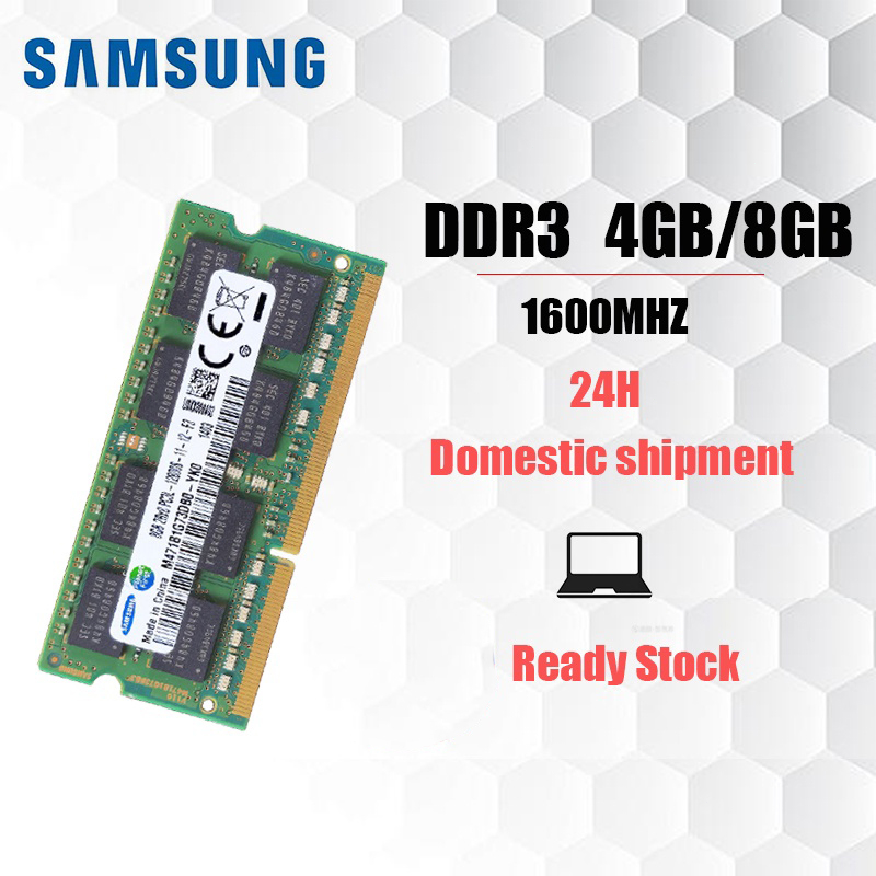 【Ship hàng tận nơi 24H】Samsung 2GB/4GB/8GB DDR3/DDR3L Notebook Memory RAM  SODIMM 1600MHz 204Pin 1.35V/1.5V