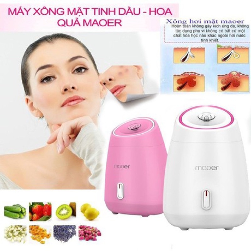 Máy Xông Thư Giãn Thảo Dược Hoa Quả Maoer, Máy Xông 2 In 1 Chăm Sóc Làm Đẹp An Toàn