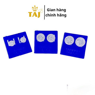 Bông tai nụ đá chấm đính đá , bạc đẹp - bạc taj
