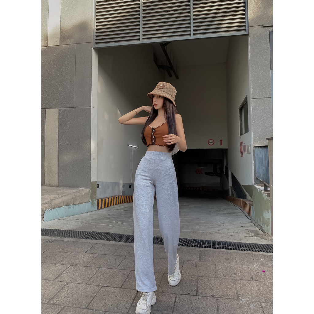 Quần suông ống rộng thun - 1346