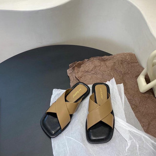 Dép lê nữ g5238906 da đan chéo germe