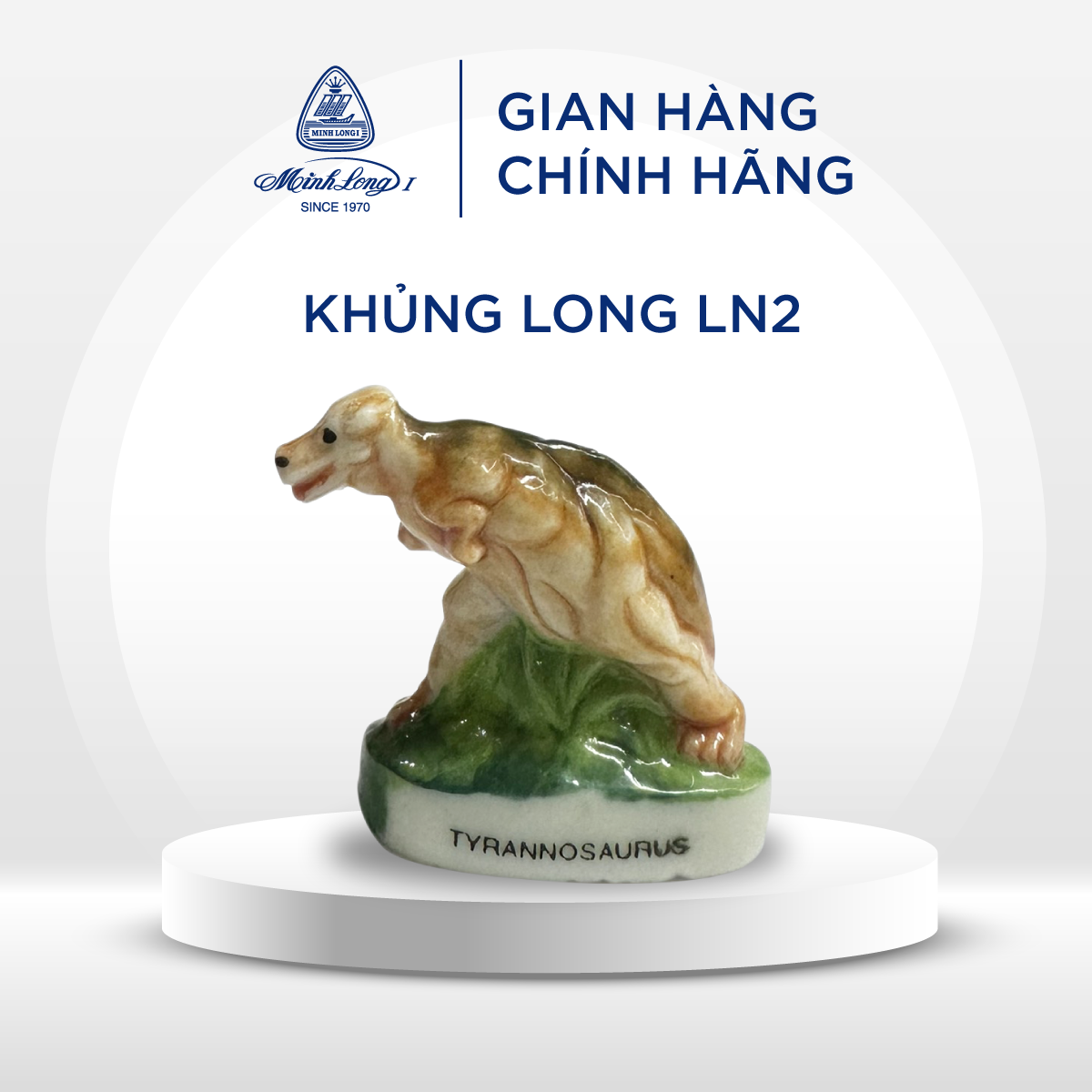 [GIÁ ƯU ĐÃI] Tượng Sứ Minh Long - Khủng Long - Lưu Niệm 2