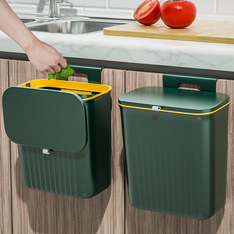 Thùng Rác Nắp Lật / Thùng rác thông minh Gắn Tường Cỡ Lớn Tiện Dụng Cho Nhà Bếp / Nhà Vệ Sinh