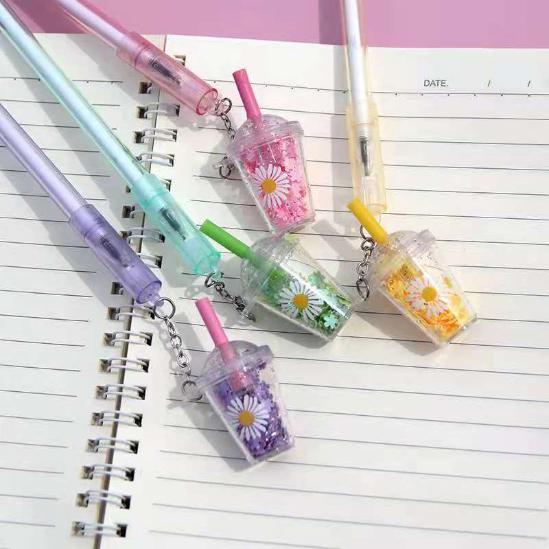 💜Bút kim tuyến trà sữa Y2K bút hologram pastel