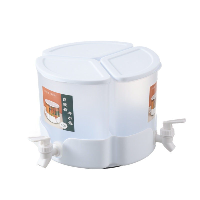 Bình Nước Xoay 3 Ngăn 3 Vòi 5.2L Mã 8318