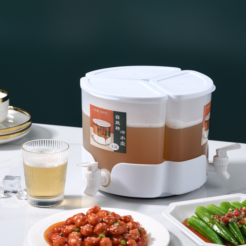 Bình Nước Xoay 3 Ngăn 3 Vòi 5.2L Mã 8318