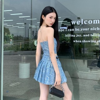 order 10 ngày  set váy denim sequin