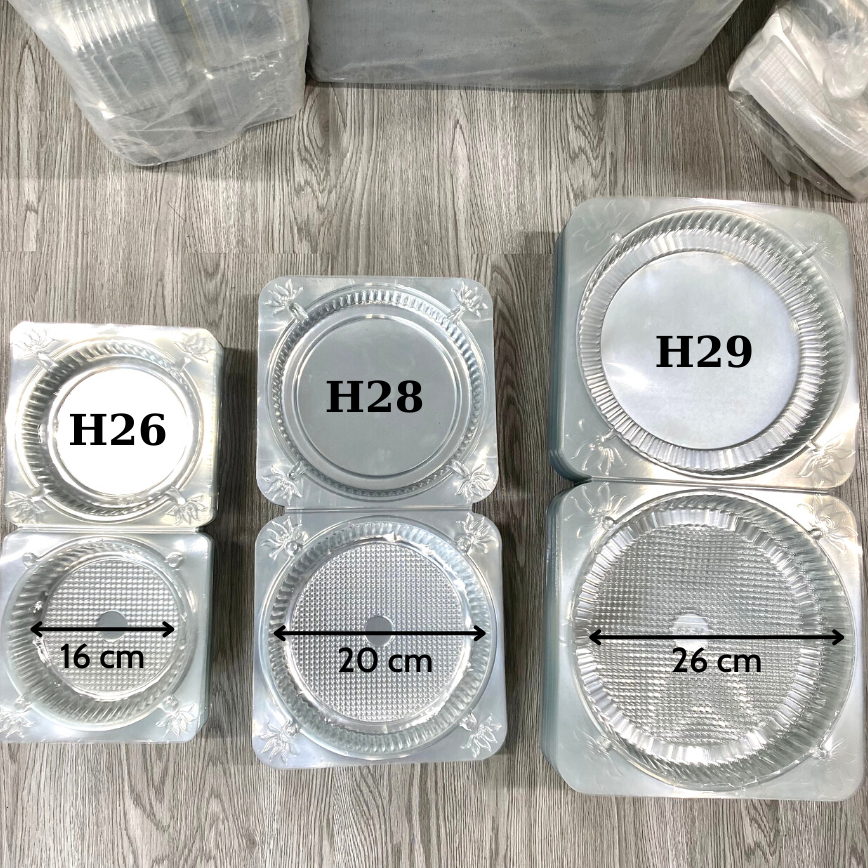 ( SET 10 / SET 50 ) Hộp nhựa H29 đựng bánh ngọt thực phẩm các loại 26cm