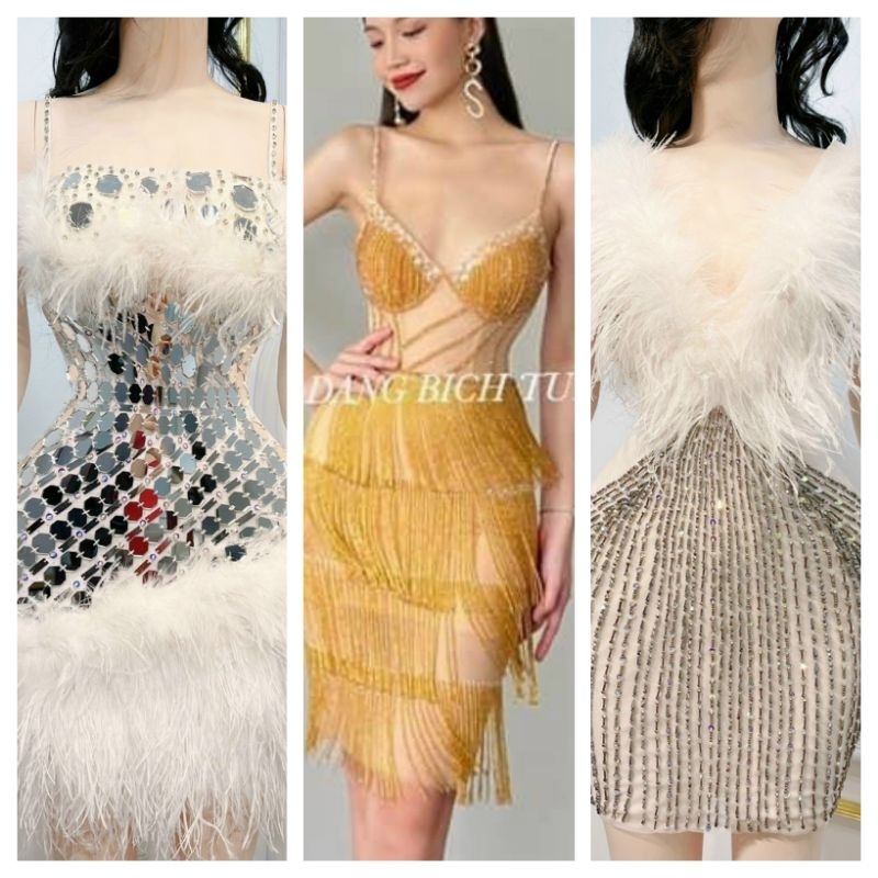 Tổng hợp Đầm dạ hội kết pha lê full đầm siêu sang