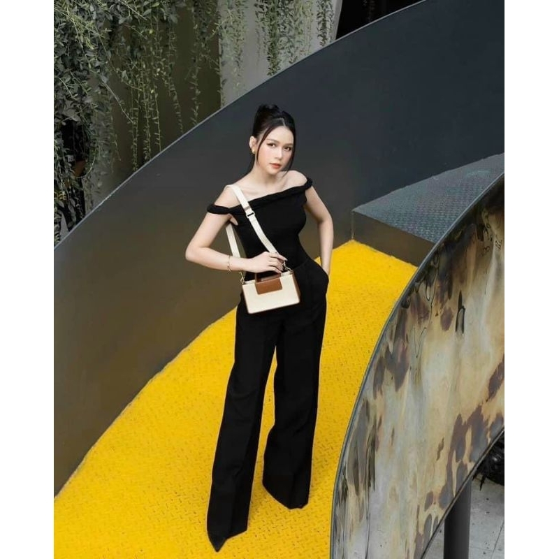 Túi tote cnk 2 quai astra chất cói pha da sang chảnh 22cm