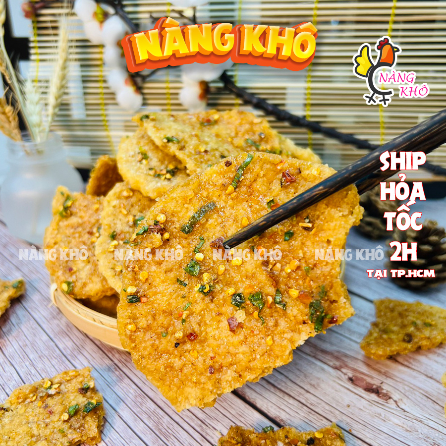 Cơm Cháy Mắm Hành Bể 500Gr loại ngon  từ đồ ăn vặt Nàng Khô