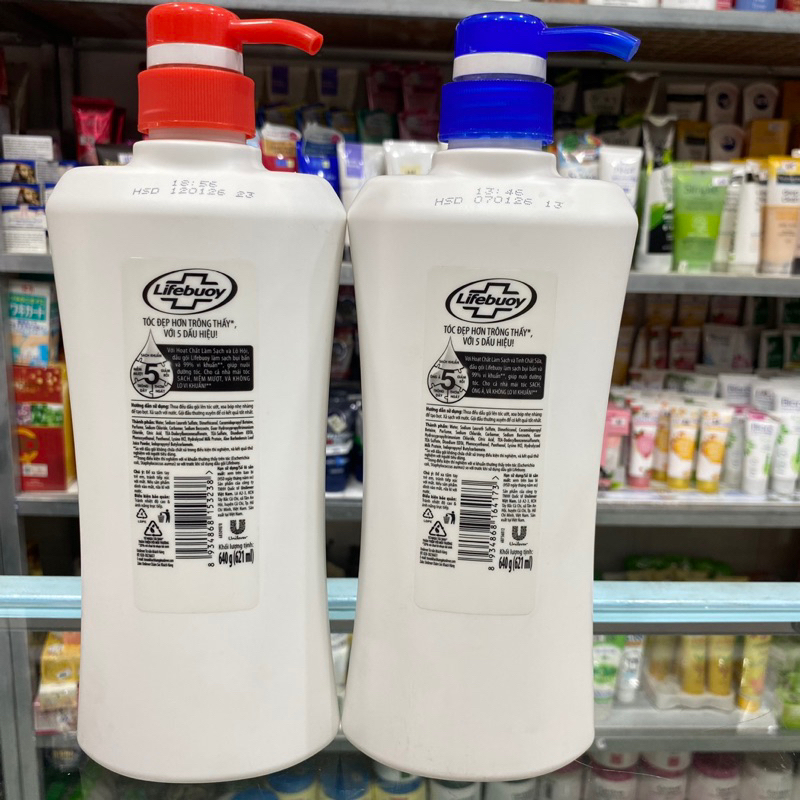 Dầu Gội Lifebuoy Tóc Mềm Mượt/ Tóc Dày và Óng Ả 640g