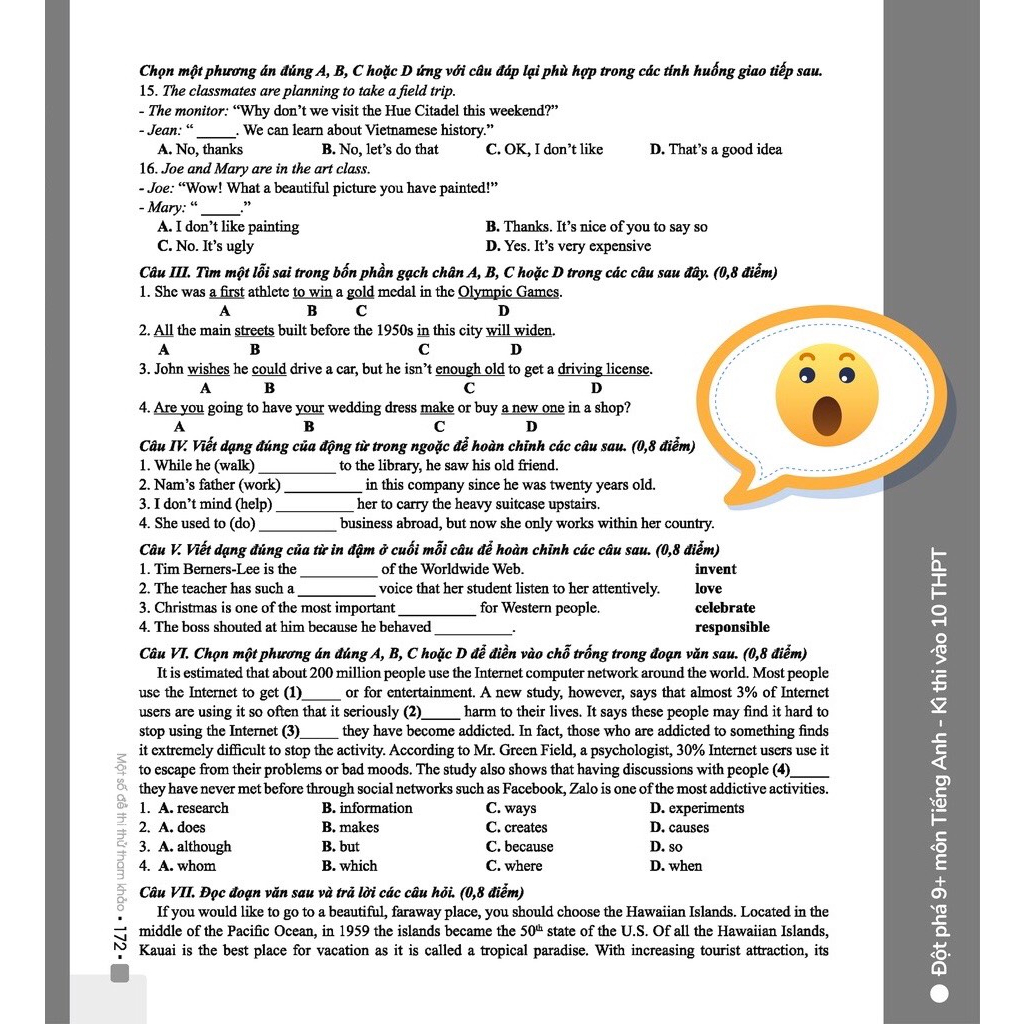 Sách - Đột Phá 9+ Kì Thi Vào Lớp 10 THPT Môn Tiếng Anh - Lớp 9 Ôn Thi Vào Lớp 10