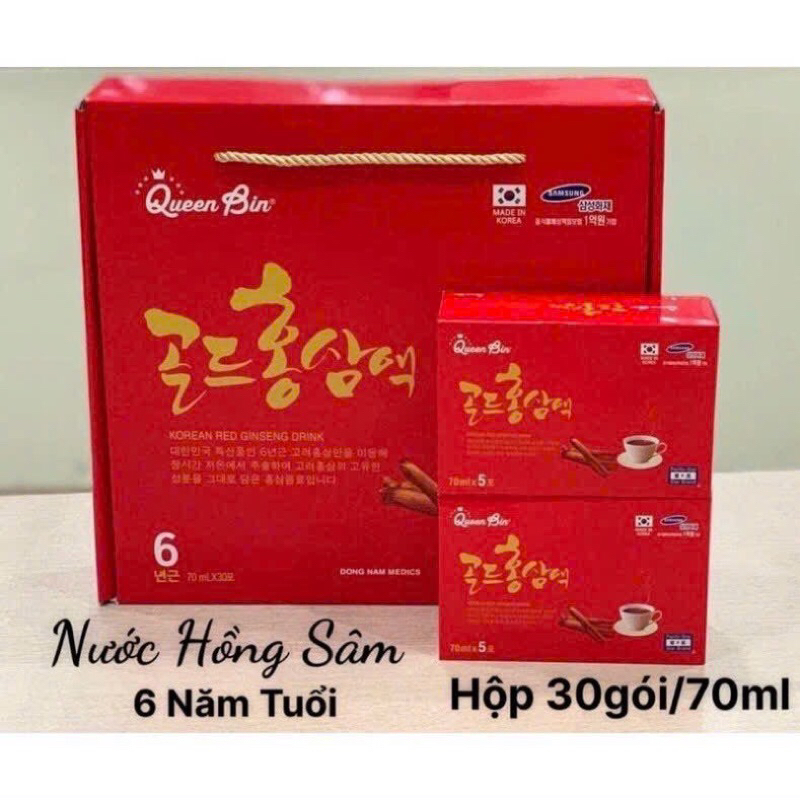 Nước Hồng Sâm Queen Bin hộp 30 gói
