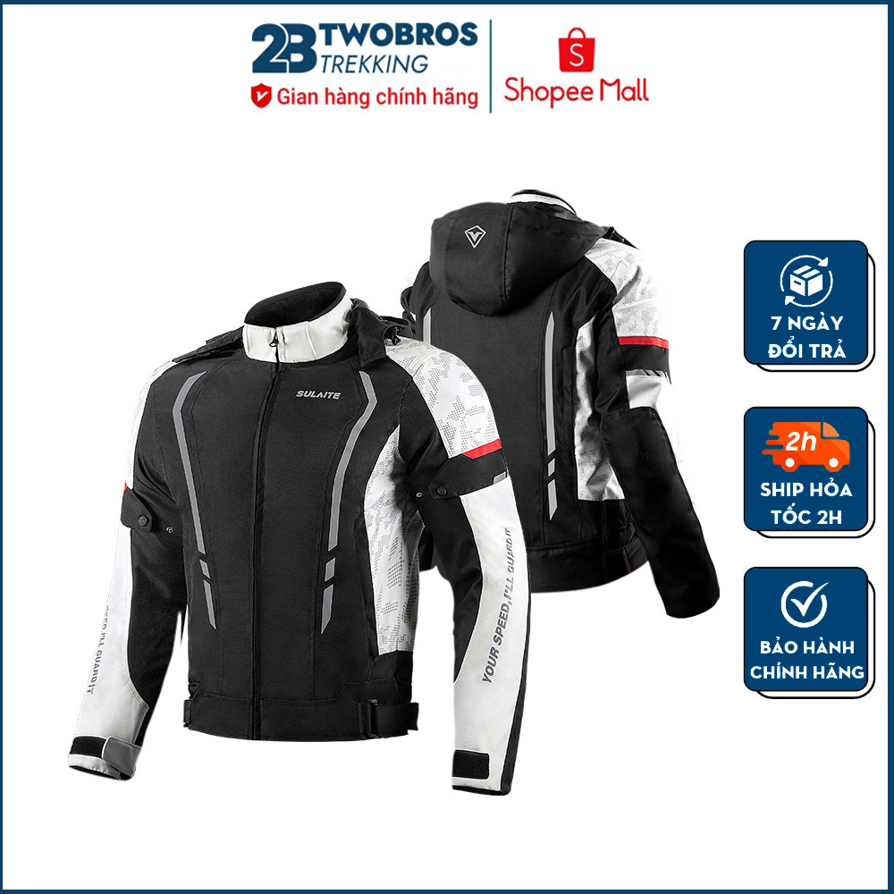 Áo Giáp phượt, trekking "soulmate G2" thiết kế chống nước, phản quang cảnh báo nguy hiểm cho mô tô - chính hãng TWOBROS