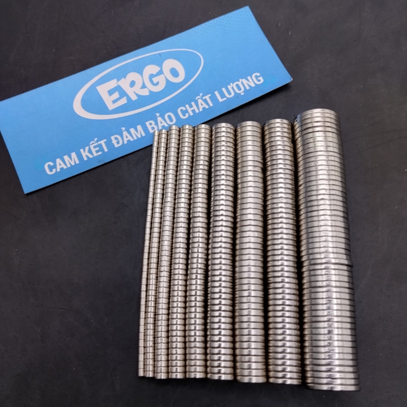 Nam châm tròn nhiều kích thước độ dày 2mm lực hút mạnh