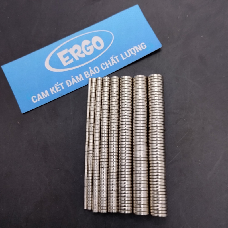 Nam châm tròn nhiều kích thước độ dày 2mm lực hút mạnh