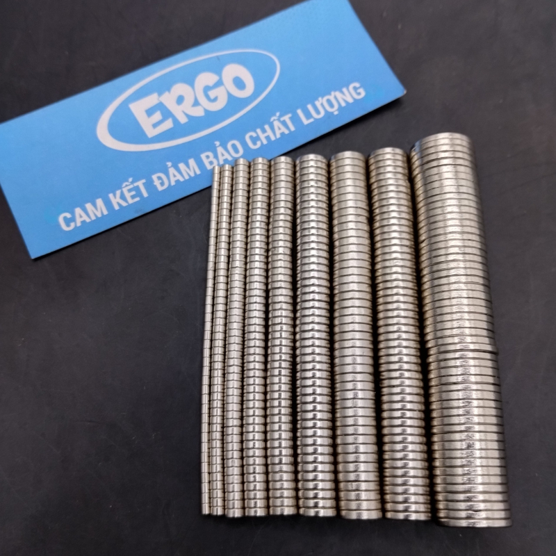 Nam châm tròn nhiều kích thước độ dày 2mm lực hút mạnh