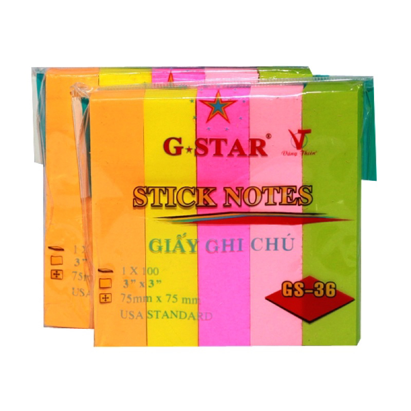 GIẤY NOTE GHI CHÚ 3-4-5 MÀU DẠ QUANG