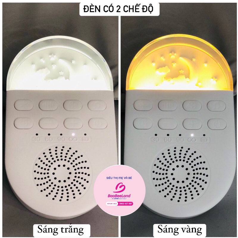 MÁY TẠO TIẾNG ỒN TRẮNG MUSIC LIGHT SLEEP MACHINE  CHO BÉ - Baabeeland