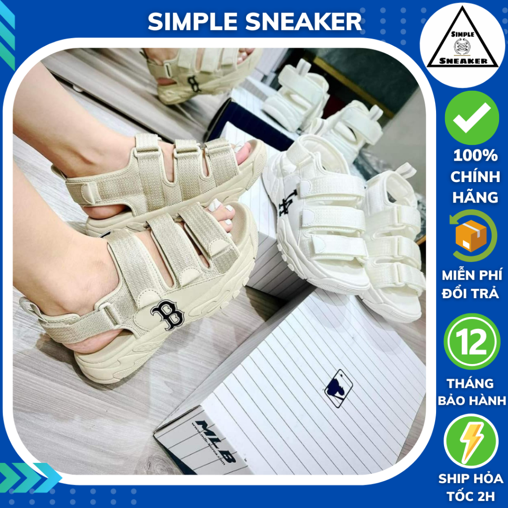Dép Sandal MLB NY LA Chính Hãng 💙SIMPLE SNEAKER💙 Dép Sandal Đế Cao MLB Chunky LA Dodgers Thời Trang Nam Nữ Cao Cấp