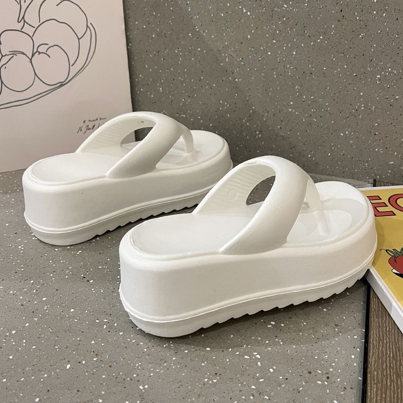 Dép nữ dép tông xỏ ngón đế cao 7cm nhiều màu dép đi mưa, đi biển sang chảnh