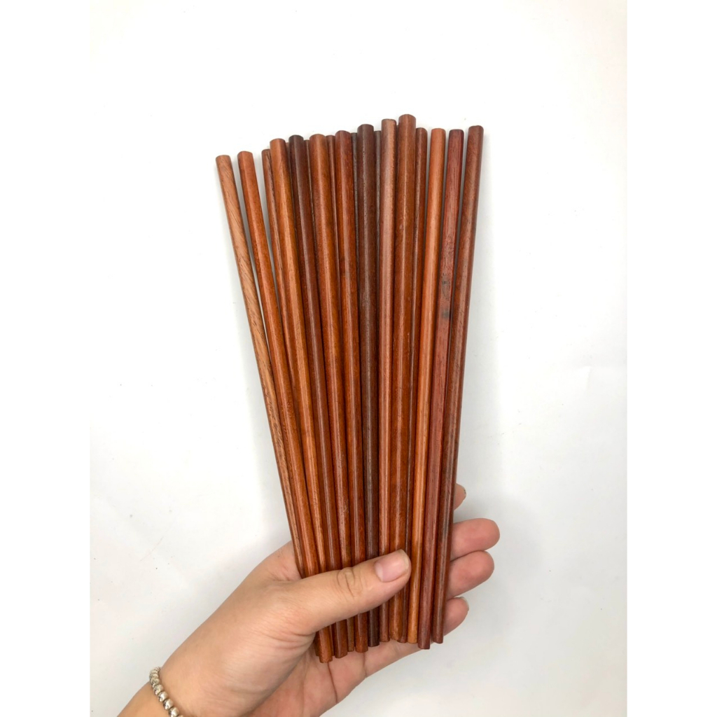 Sét 30 Đôi Đũa Gỗ Hương Vuông HAHANCO Để Mộc Siêu Sạch