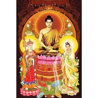 Tranh đính đá 5d-mẫu tranh tam thế phật cực đẹp