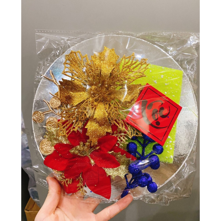 Hoa trạng nguyên trang trí oản tài lộc, tháp bánh, tháp bia, giỏ quà, decor Tết, vòng nguyệt quế,...