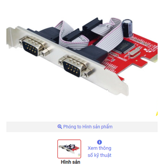 Card PCI-e to 2 cổng Com (RS232)