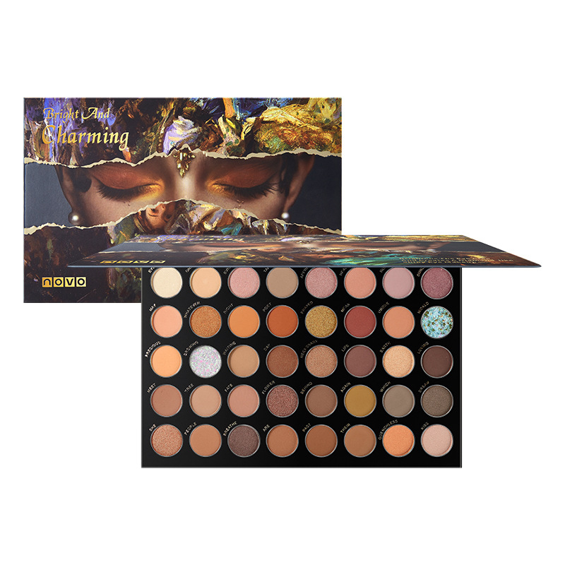 Bảng mắt Novo 40 ô Smart Eyes Artistic Eyeshadow Palette Đủ Màu Nhũ Lì Phấn Mịn Lên Màu Rõ Nét