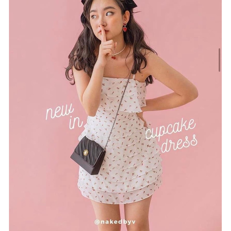 váy 2 dây nhiều tầng cupcake dress nakedbyv