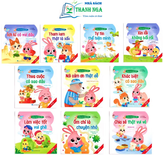 Sách - Bộ 10 quyển truyện tranh Cùng Con Khôn Lớn song ngữ Việt-Anh - Kỹ năng giao tiếp cho bé 2+