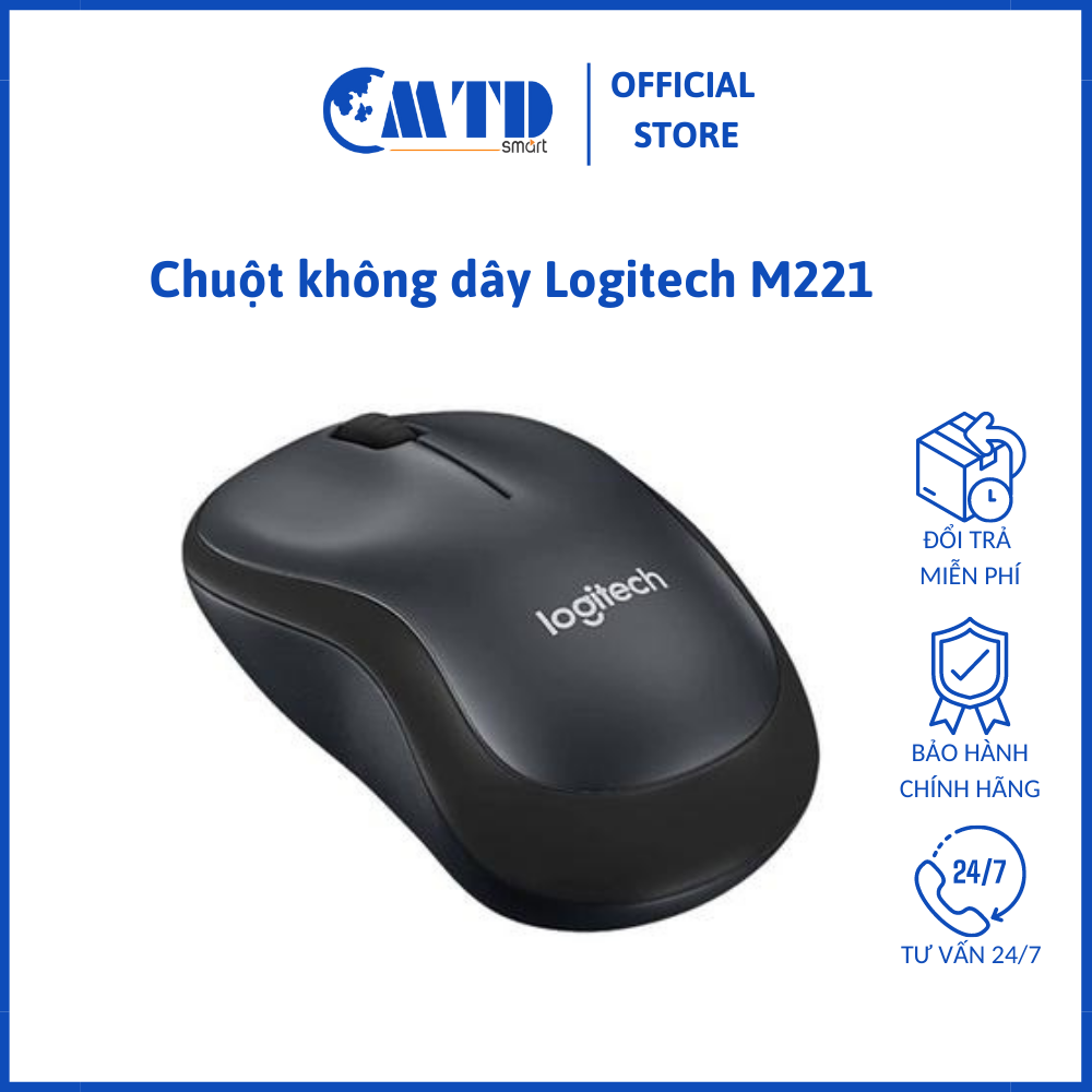 Chuột không dây Logitech M221 – Bảo Hành 12 Tháng