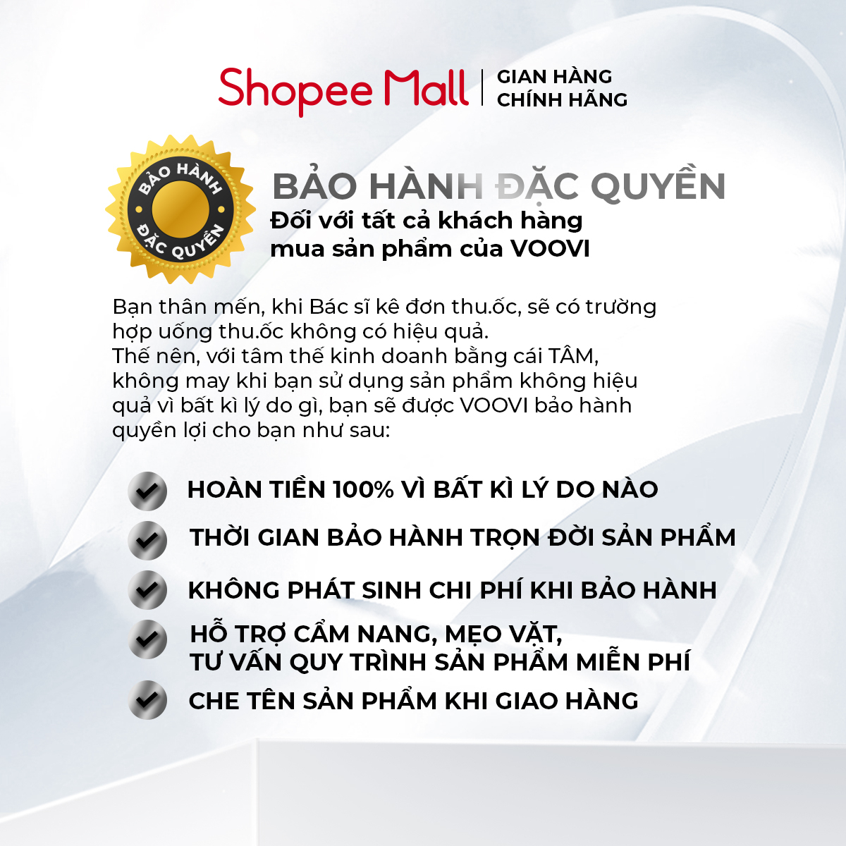 Lăn khử mùi VOOVI lăn nách ngăn mùi hôi nách 72h không làm ố quần áo làm sáng vùng da dưới cánh tay 10ml
