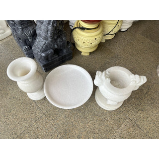 Bộ đồ thờ cúng đá trắng size 30cm