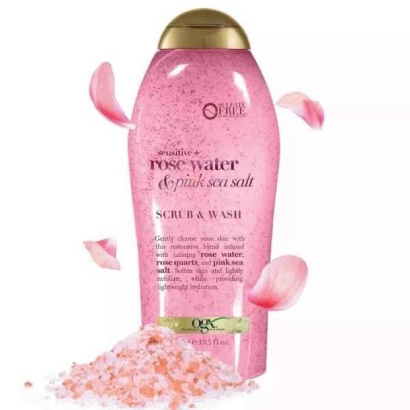 SỮA TẮM OGX BODY SCRUB WASH SULFATE FREE TẨY TẾ BÀO CHẾT DƯỠNG DA TRẮNG MỊN 577ML